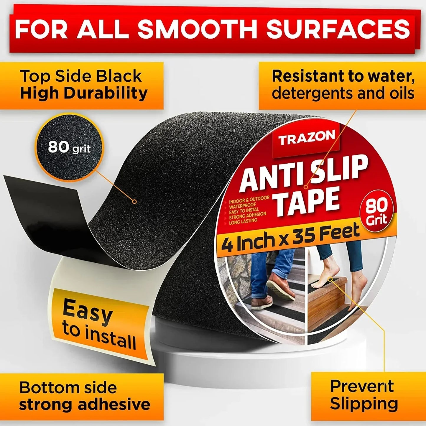 Anti Slip Tape for Stairs Outdoor/Indoor Waterproof - Buy 1 Get 1 Free